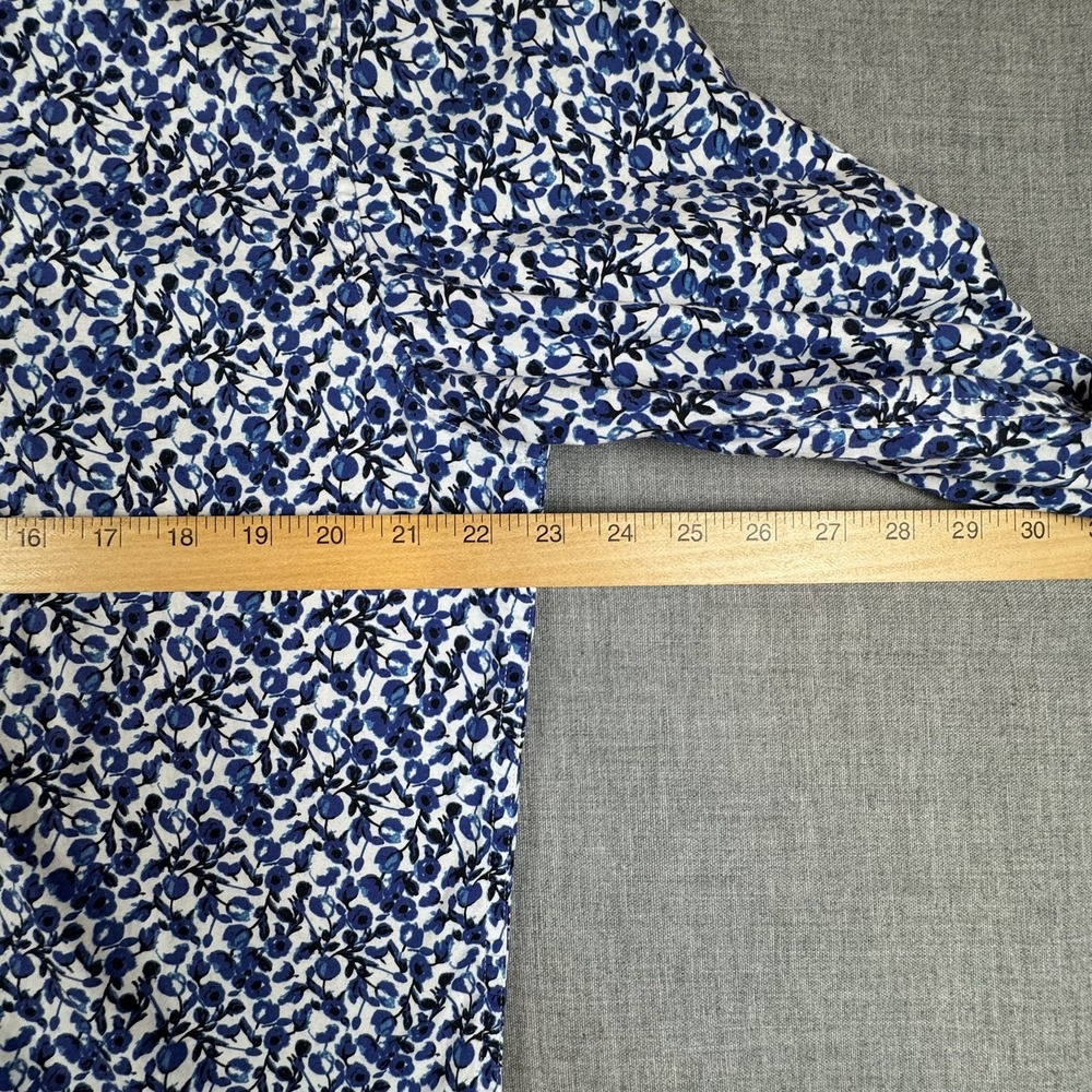 Robert Graham Shirt Mens 2XL Blue White Floral Tailored Fit Modern Americana - Picture 9 of 10